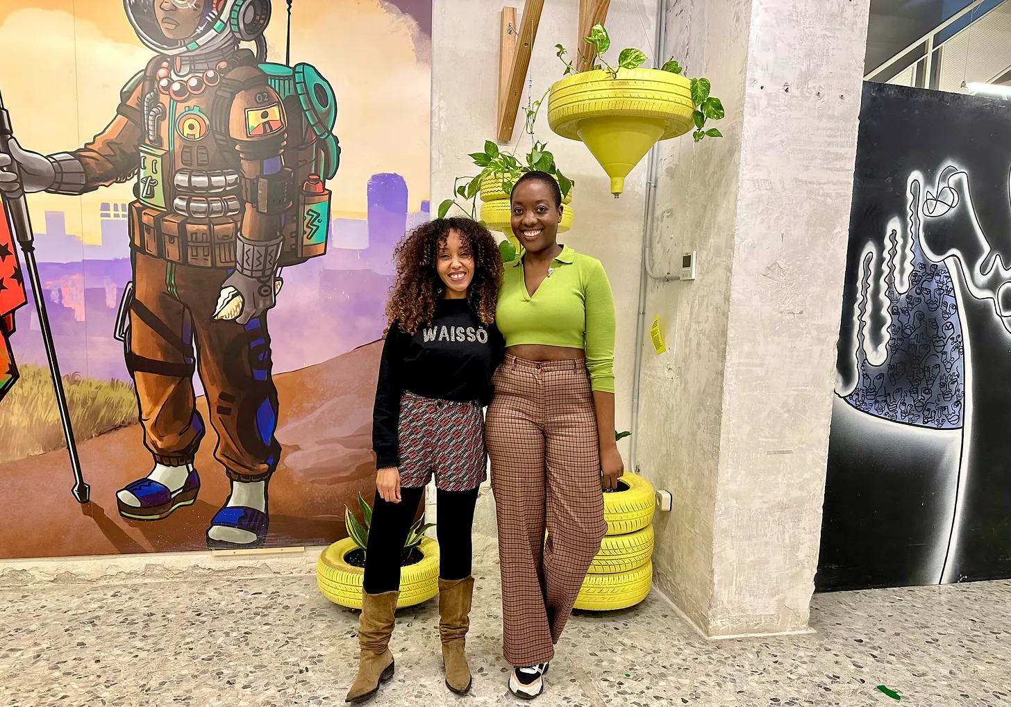 Lucía & Adobuere pictured here at Espacio Afro in Madrid, Spain.