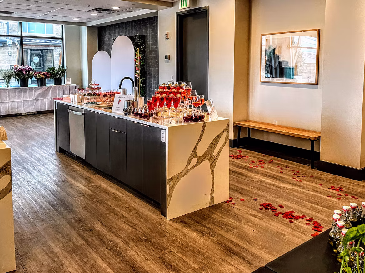 Galentines Event setup with products