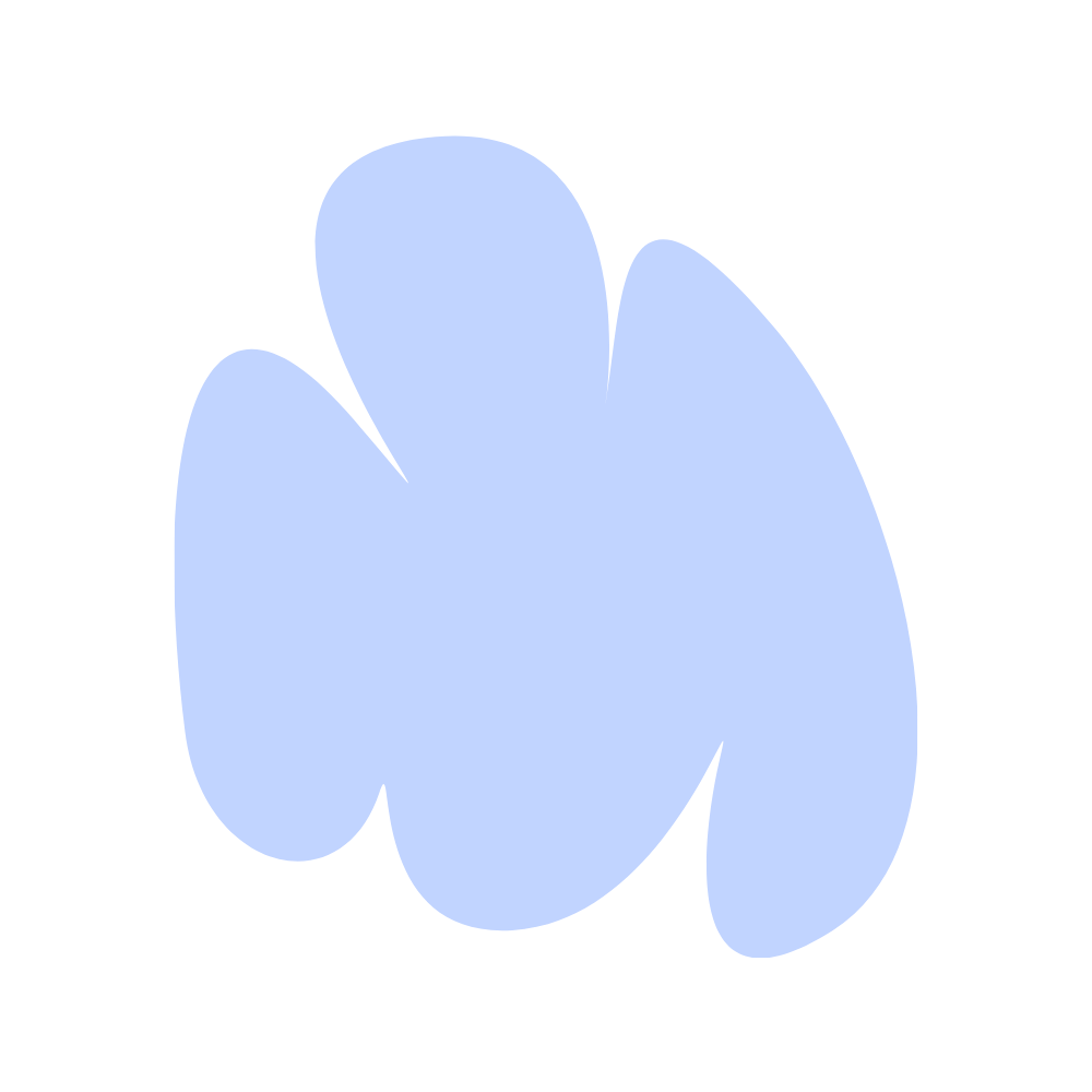 Light blue abstract blob flourish