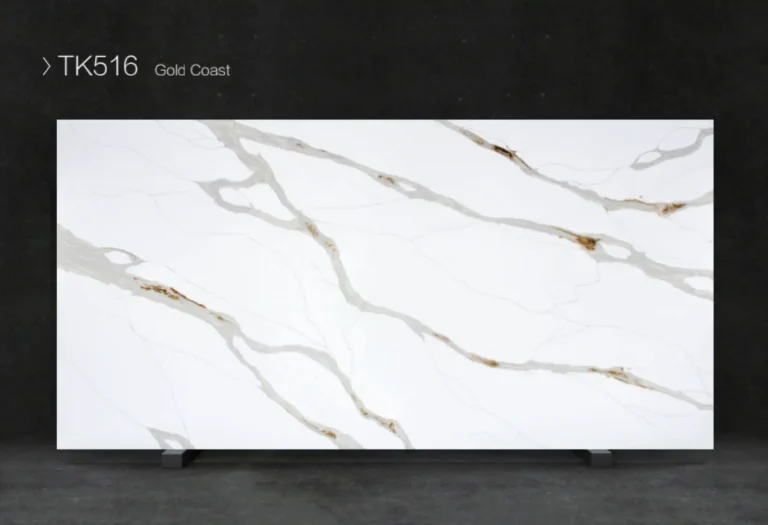 Warm-toned marble countertop