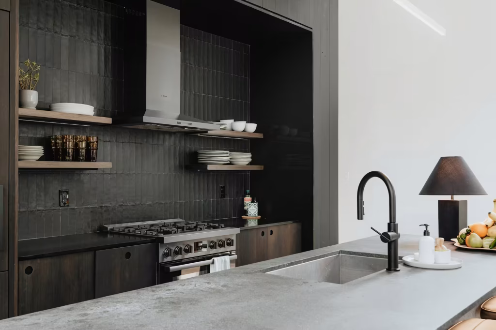Close-up of quartz countertop with clean, consistent pattern in a Seattle home